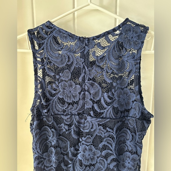 Women’s Navy Floral Dress Sz Large - Picture 5 of 9